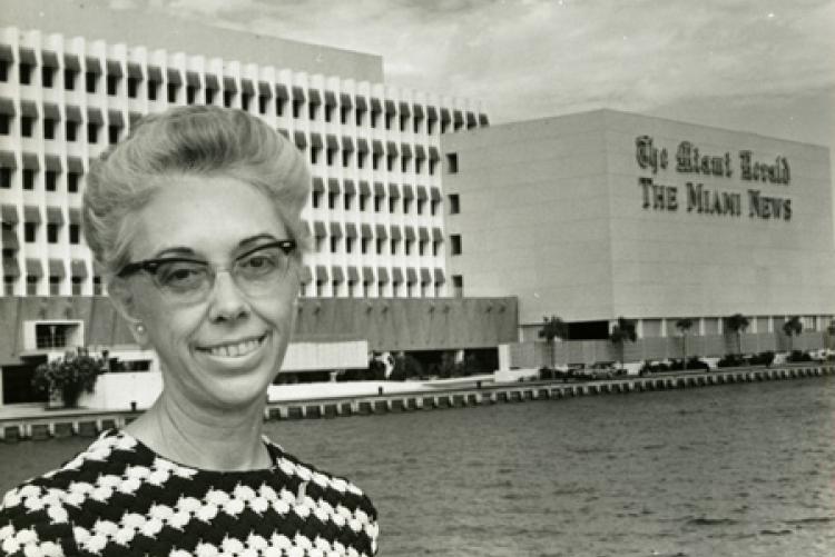 Anderson at the Miami Herald building