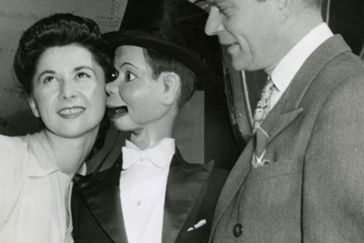 Theo Wilson with Charlie McCarthy and Edgar Bergen in 1941