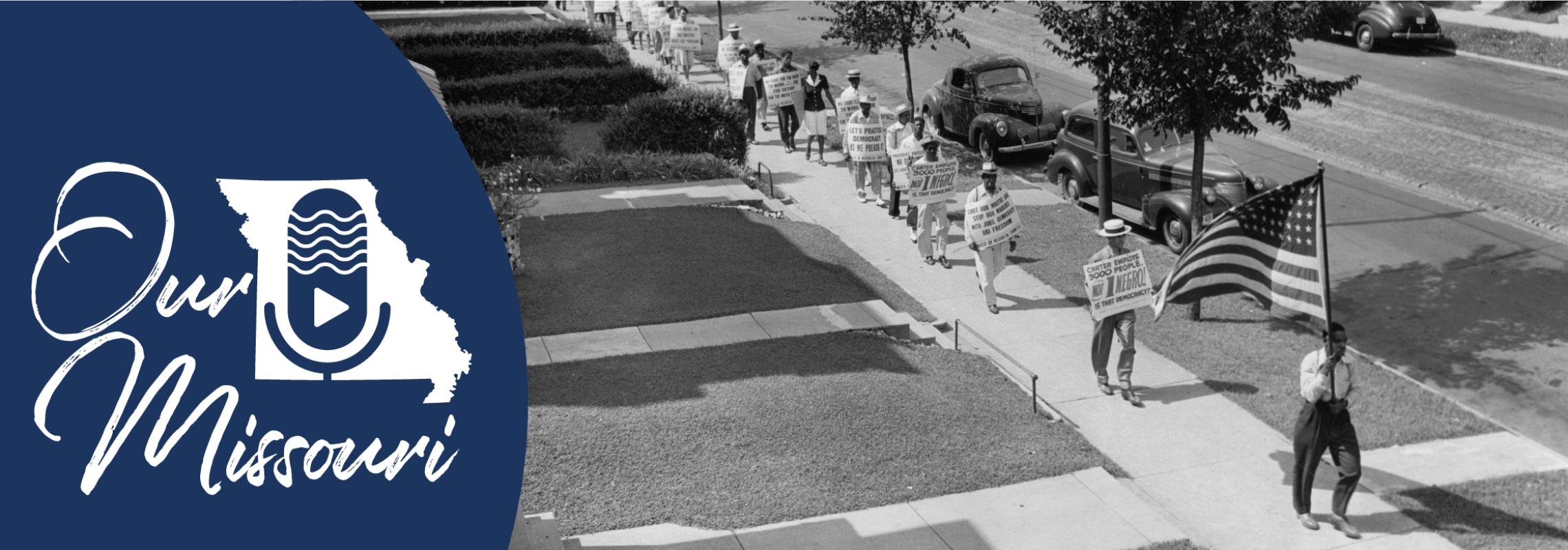 African-Americans Demonstrating at Carter Carburetor, St. Louis, 1942. [Arthur Witman Photograph Collection, S0836_258]