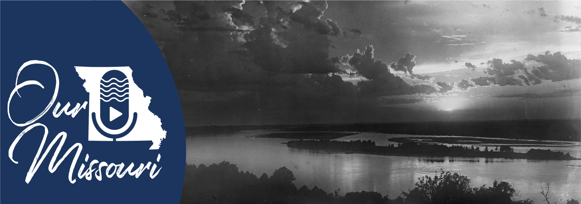 Missouri River Sunset From Harley Point, ca. 1903, Boonville. [Maximilian E. Schmidt Photographs, P0001-A234]
