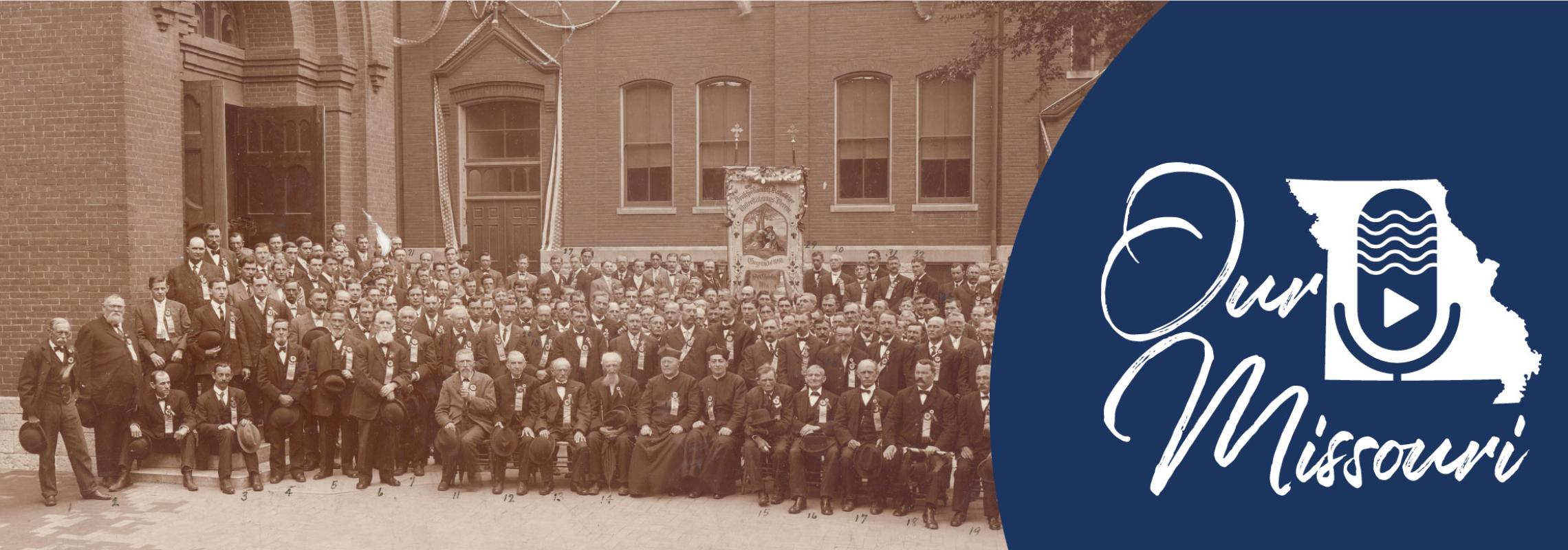 St. Peter's Catholic Church in St. Charles, Missouri, Fiftieth Anniversary of the German Catholic Benevolent Society. [John J. Buse Collection (S1083)]