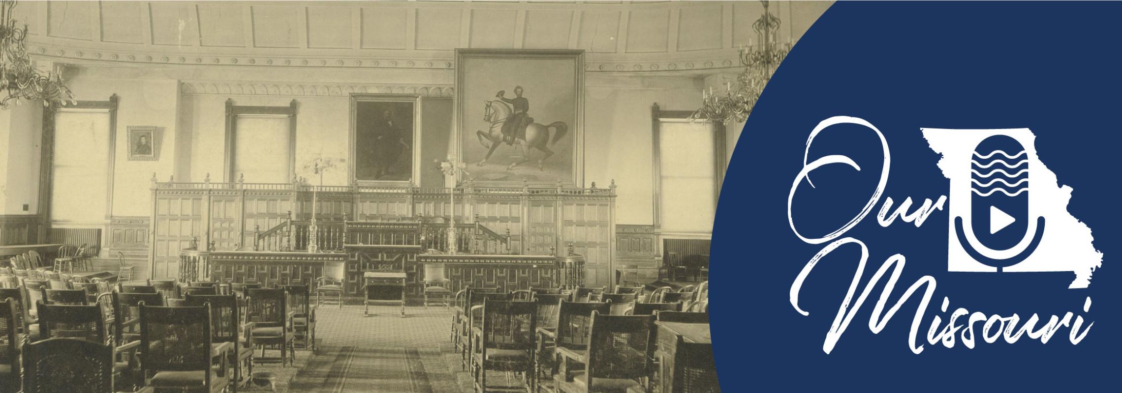 Interior of the House Chamber at the Missouri State Capitol (1840-1911 building), P1118-024223