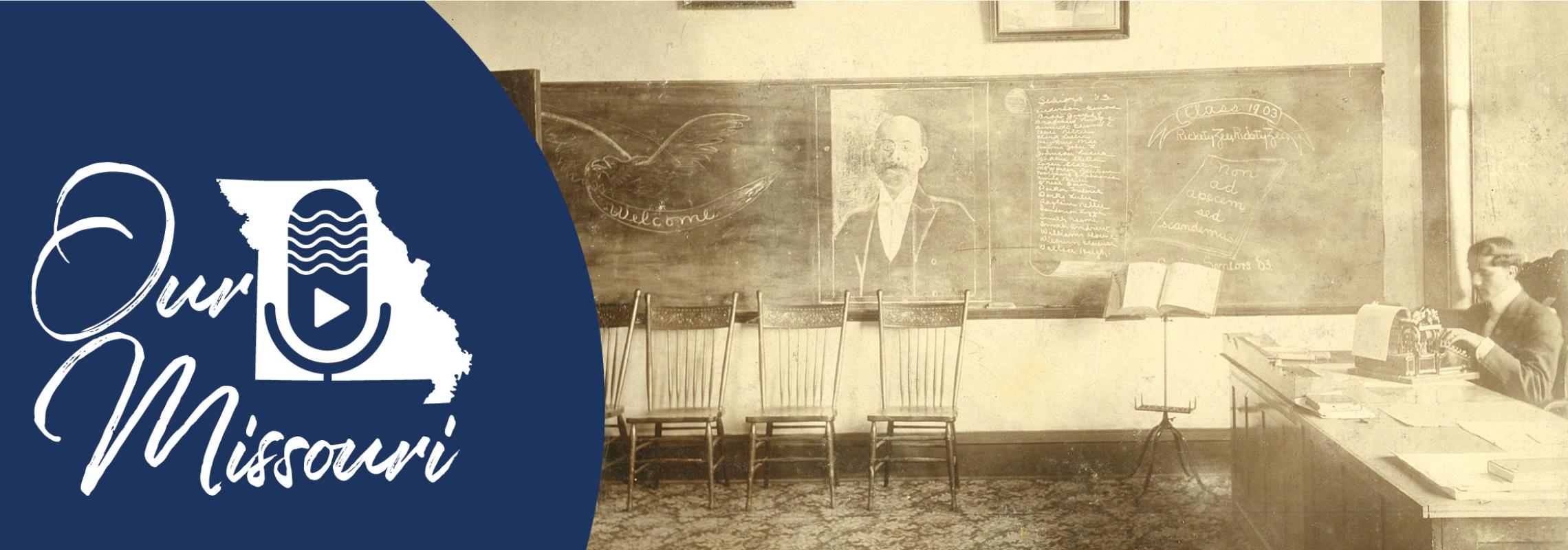 Lincoln University President's Office with typist at desk