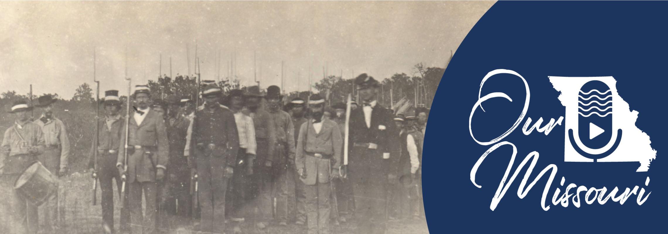 Home Guard Drilling During Civil War in St. Charles, Missouri [	John J. Buse Collection (S0183)]