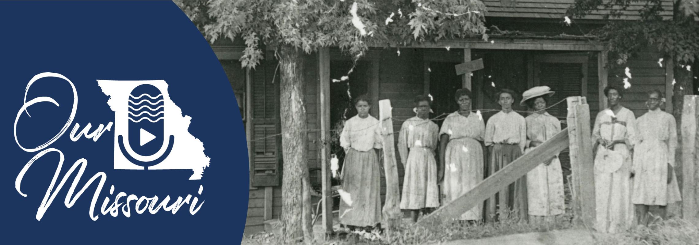 Group of African American women standing in front of a house. [Boone County, Missouri, Black Archives Collection (C4057)]