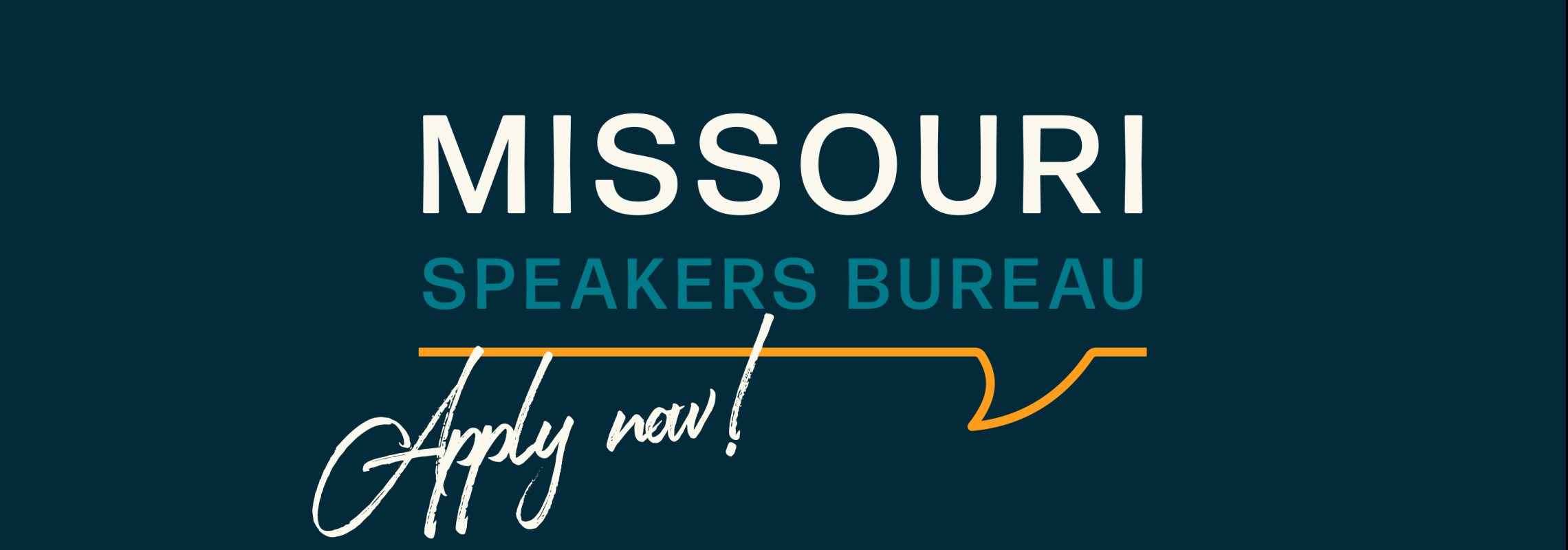 Missouri Speakers Bureau - apply now