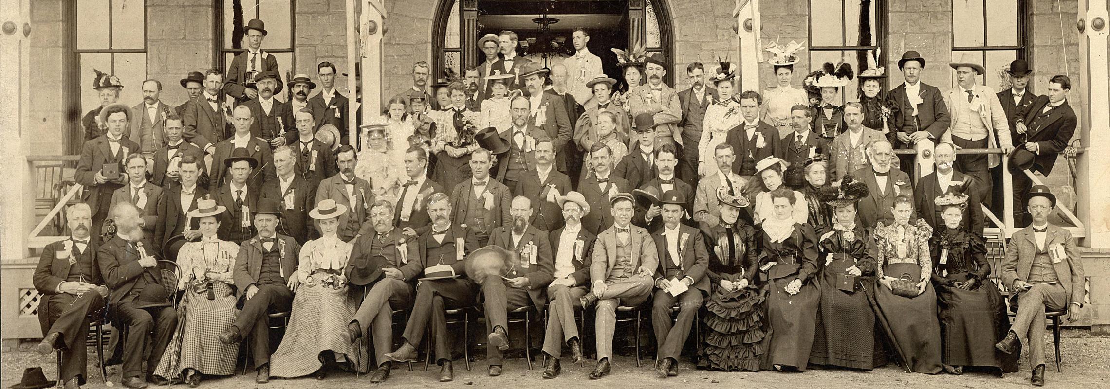 Missouri Press Association group photo, taken during conference at Eureka Springs in May 25-27, 1898, when SHSMO was established