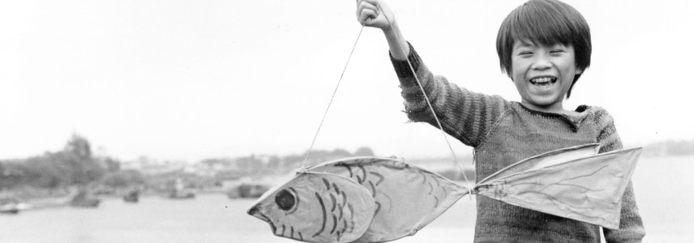 Vietnamese boy with kite