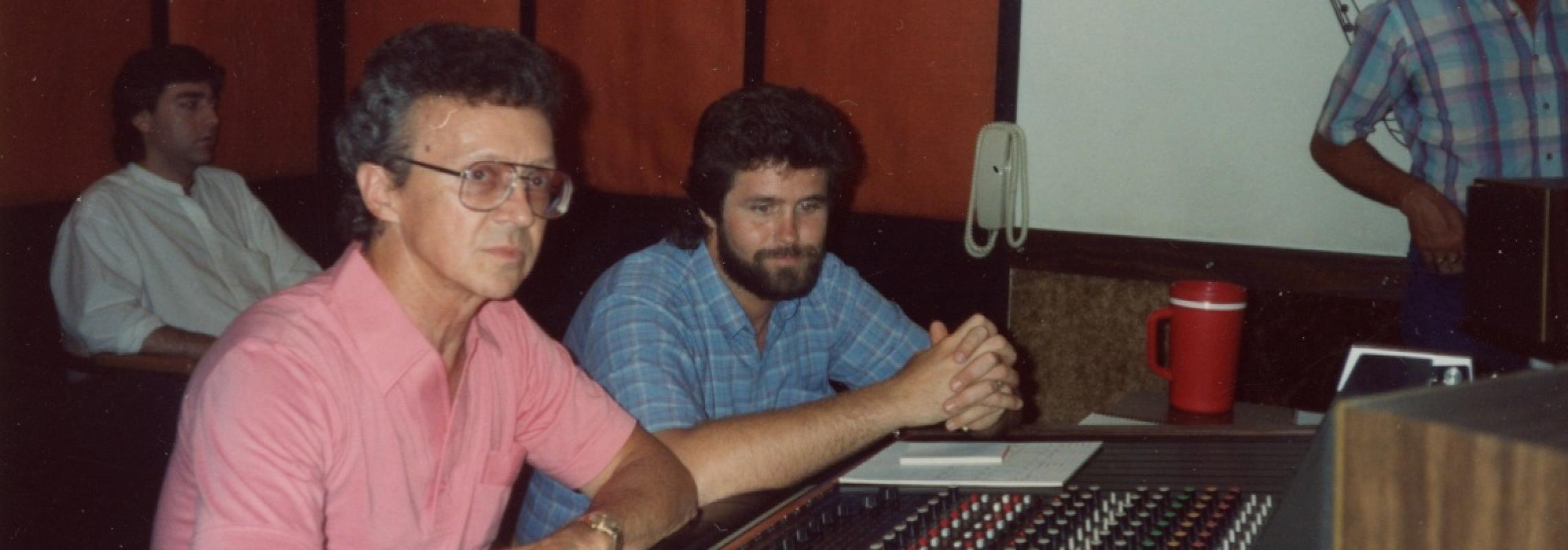 Joe Keene at board, Kennett Sound Studios