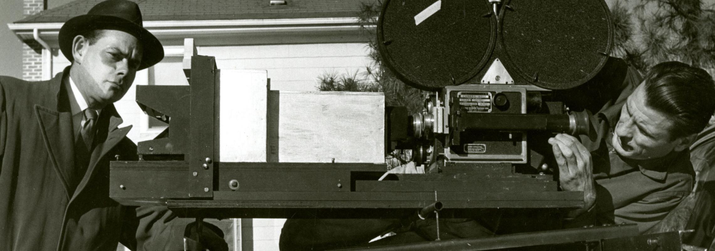 Rotoscope being used by several gentlemen