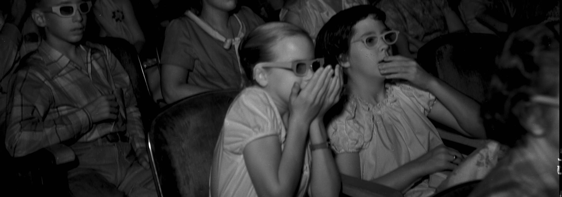 audience 3-D movie at Tivoli in St. Louis