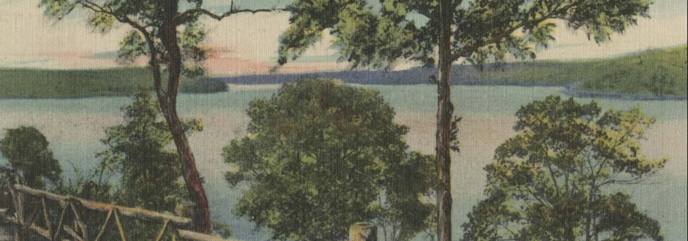 Lake Ozark vintage postcard