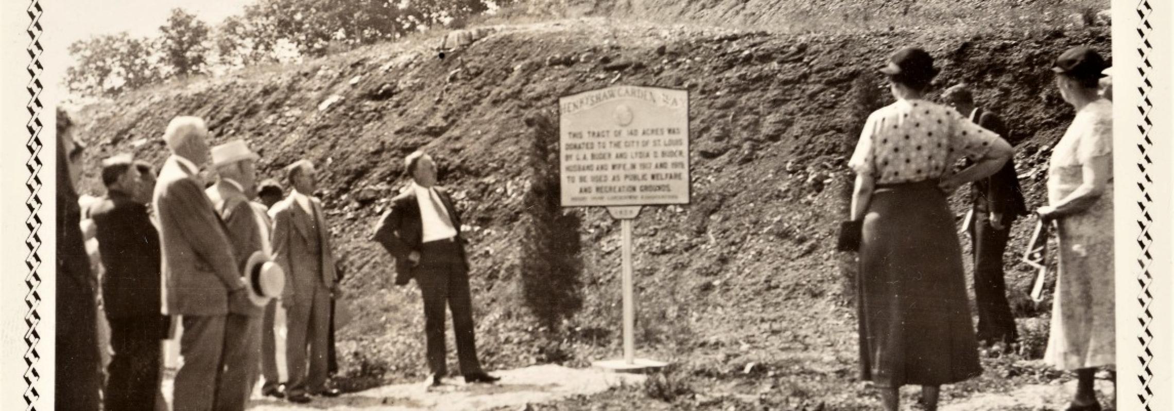Henry Shaw Gardenway dedication 1935