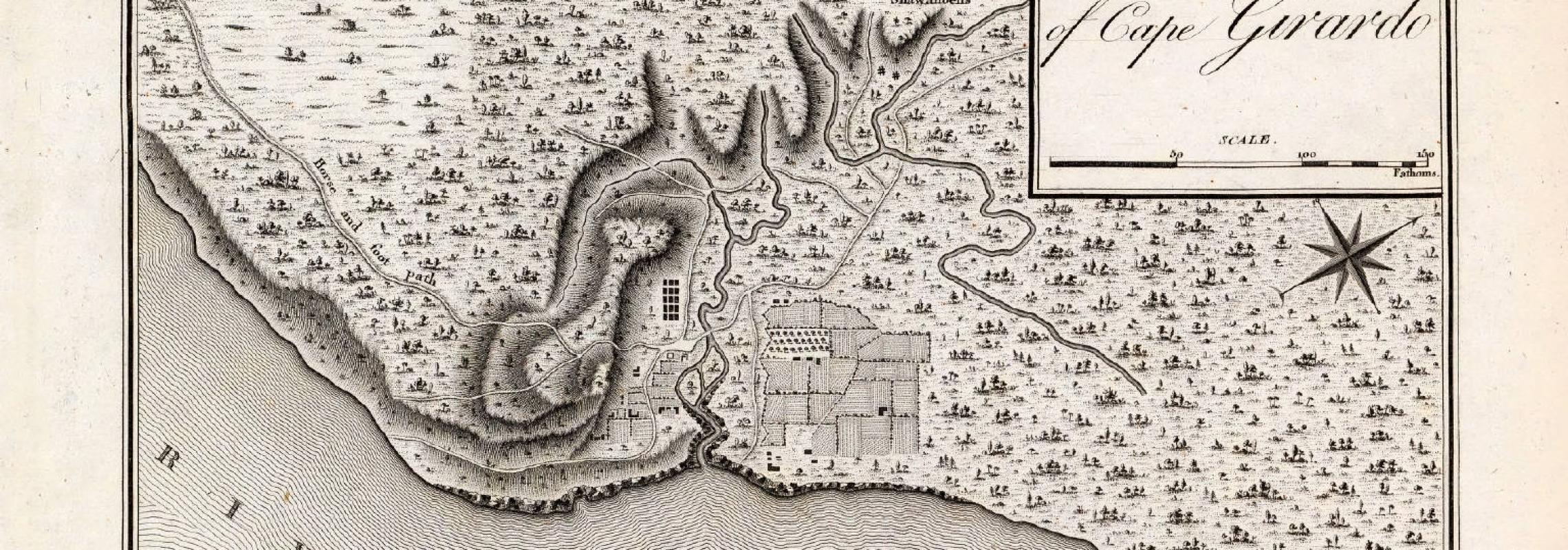 1780s map of Cape Girardeau