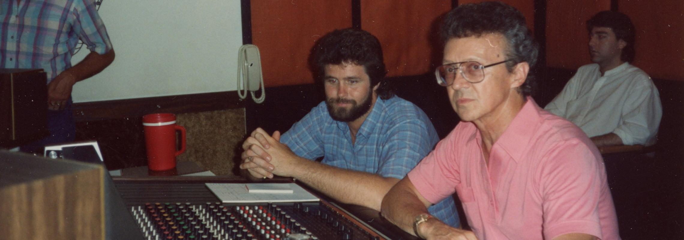 Joe Keene at board, Kennett Sound Studios