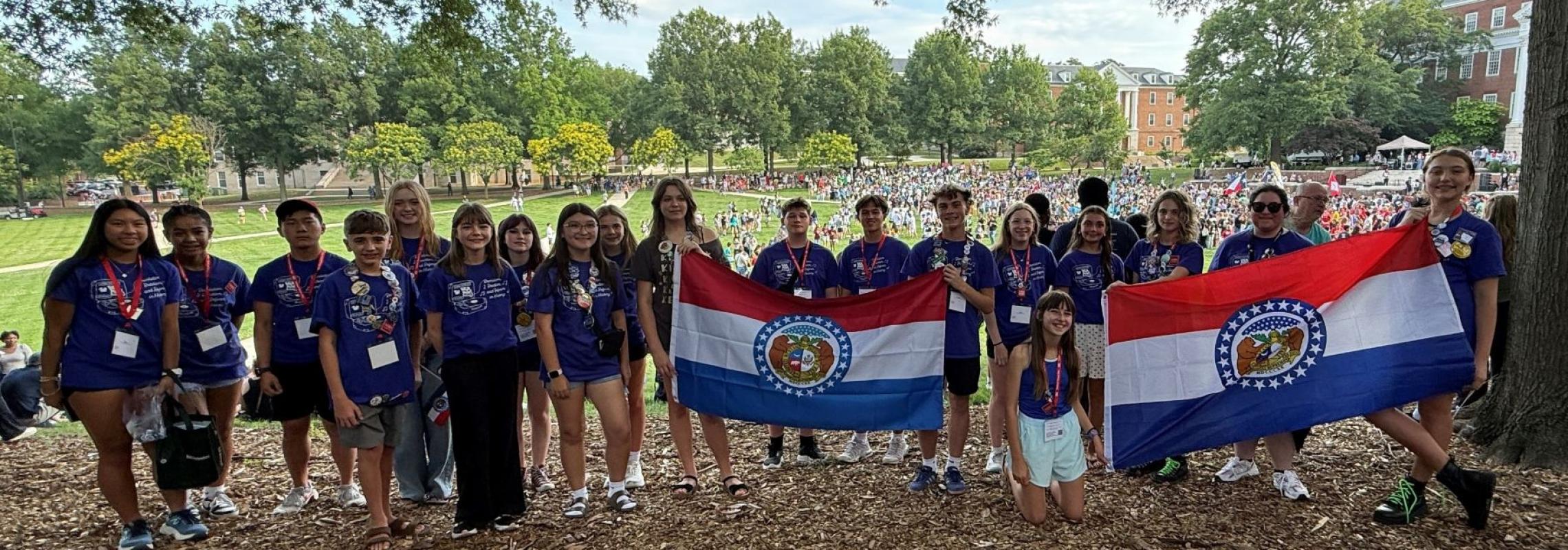 National History Day students representing Missouri at contest in 2026 on campus of University of Maryland