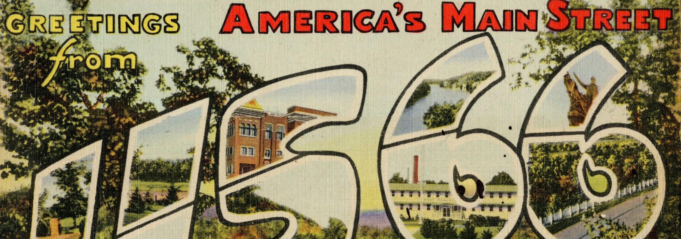 Route 66 postcard 