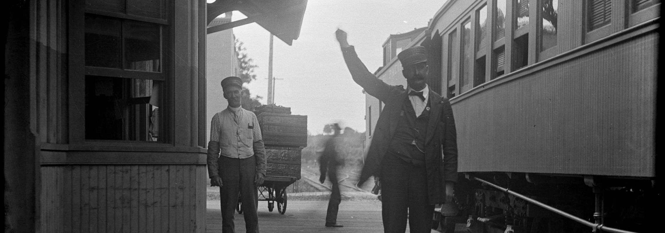 Missouri Kansas Texas Railroad Depot Platform. 1912 ca