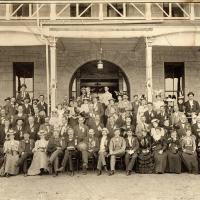 Missouri Press Association group photo, taken during conference at Eureka Springs in May 25-27, 1898, when SHSMO was established