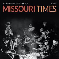 Men around fire during 1939 sharecroppers strike, feature photo of the fall Missouri Times cover