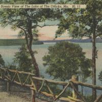 lake ozarks vintage postcard