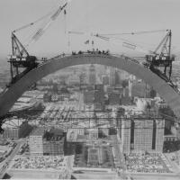 St Louis Arch construction